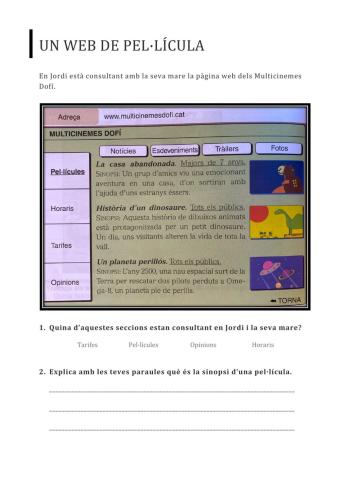 Un web de pel·lícula