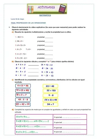 Propiedades de las operaciones con Nº Naturales