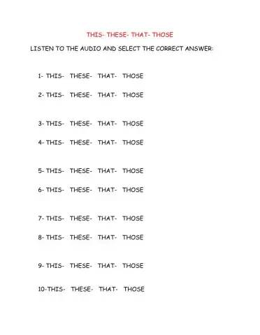 This- these-that- those