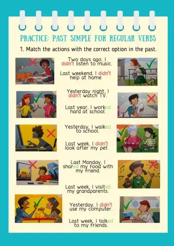 Grammar -past simple regular verbs-