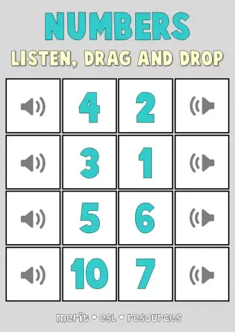 Numbers - Drag and drop