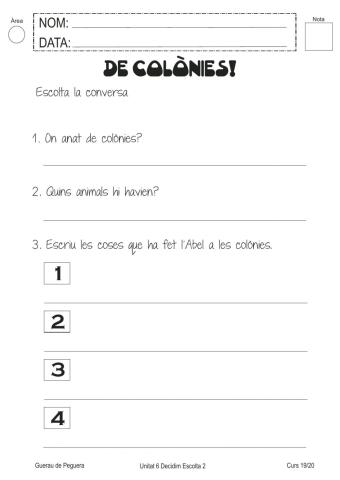 Escolta De colònies