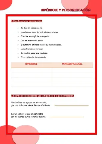 Hipérbole y personificación