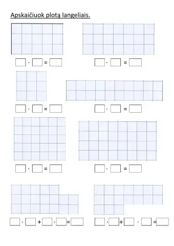 Ploto skaičiavimas langeliais
