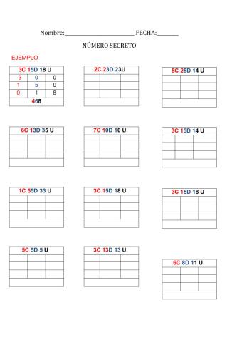 Numero secreto 3 cifras