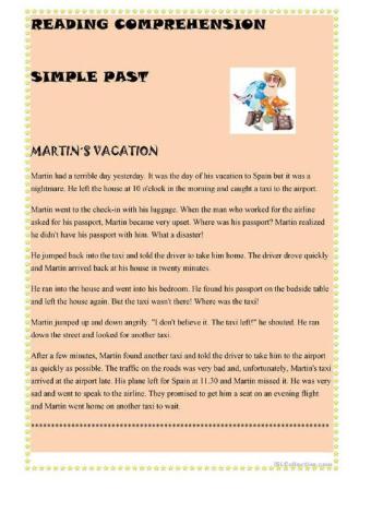 Martin's vacation