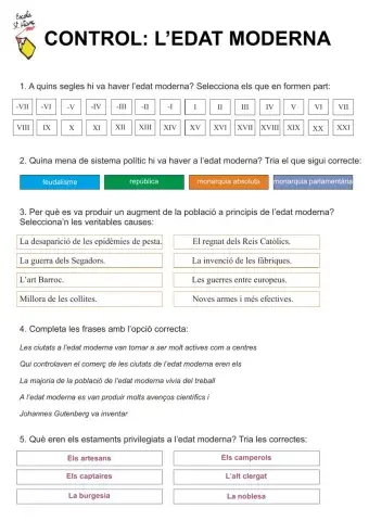 Control L'edat moderna