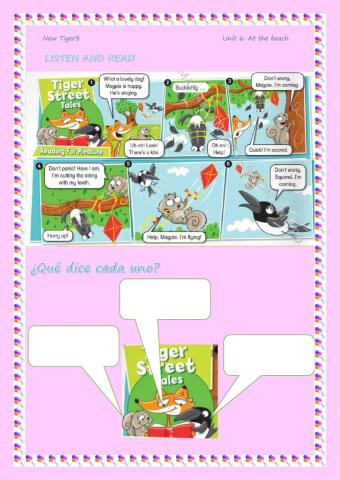 Tiger Street Tales. Listen, drag and drop