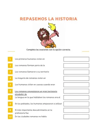 Repaso Prehistoria y Edad Antigua