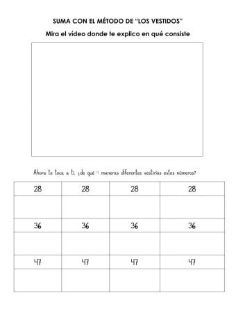 Sumamos con -Los vestidos-