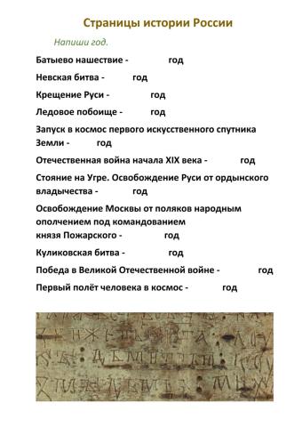 Страницы истории России