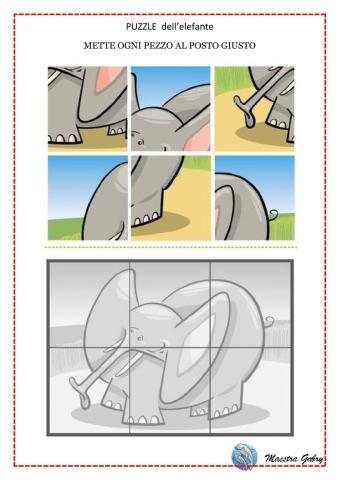 Puzzle elefante