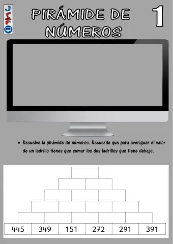 Pirámide matemática sumas