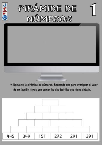 Pirámide matemática sumas