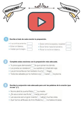 Preposiciones y Conjunciones