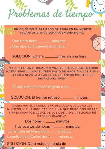 Problemas de tiempo