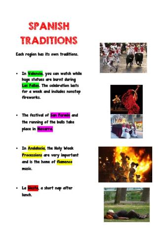 Spanish traditions