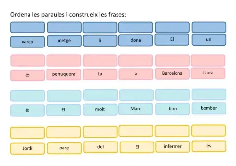 Els oficis ordenar frases