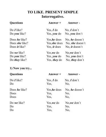 To like interrogative