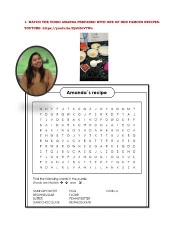 Recipe wordsearch
