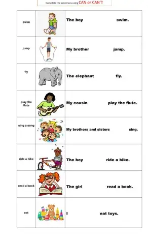 CAN - CAN´T PRACTICE