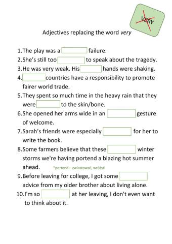 10 Adjectives Getting Rid of the Word -Very-