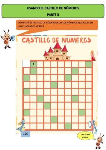 Usando el castillo de números