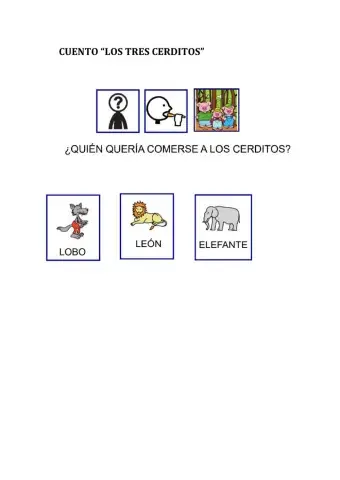 Cuento de los tres cerditos pictogramas pregunta5