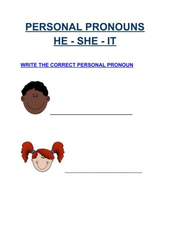 Personal pronouns