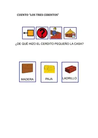 Cuento de los tres cerditos pictogramas pregunta6