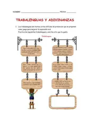 Trabalenguas y Adivinanzas