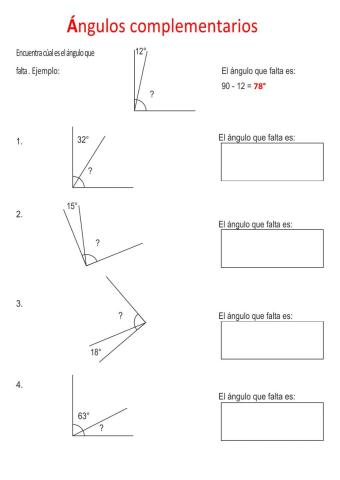 Ángulos complementarios
