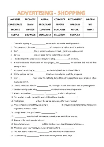 Advertising and shopping