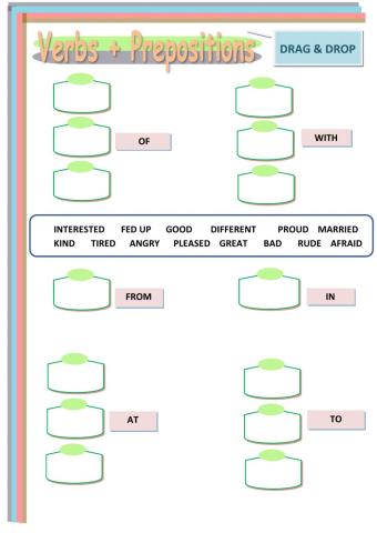 Adjectives + prepositions (drag - drop adjectives) EFI
