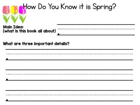 Miss J Reading about Spring