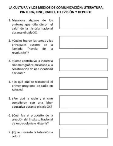 Cultura y medios de comunicación postrevolucionarios