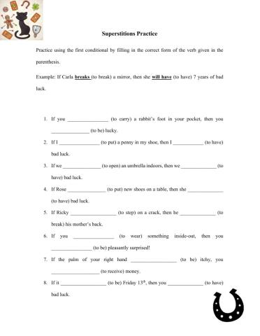 Superstitions exercise