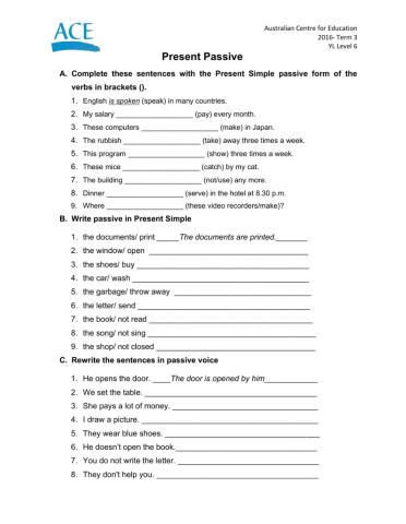 YL6- present passive