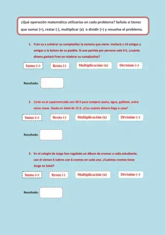 ¿Qué operación es la más adecuada para resolver el problema?