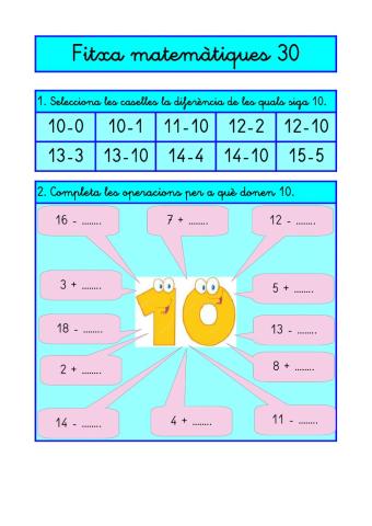 Fitxa de matemàtiques 30