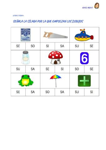 Letra s: ficha 2