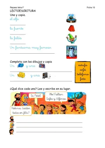 Lectoescritura-Ficha 10-Repaso F