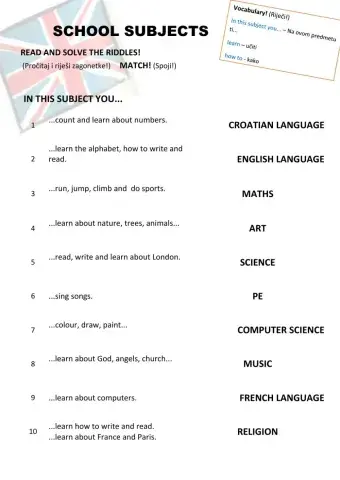 School subjects, Dip In 4