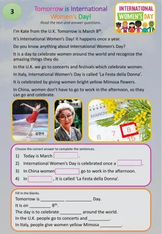 Tomorrow is Intenational Women's Day