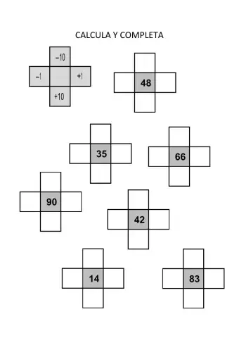 Movimientos tabla del 100