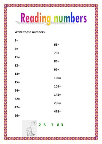 Reading numbers