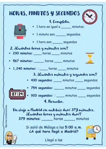 Horas, minutos y segundos