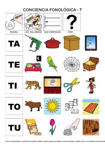Conciencia fonológica T