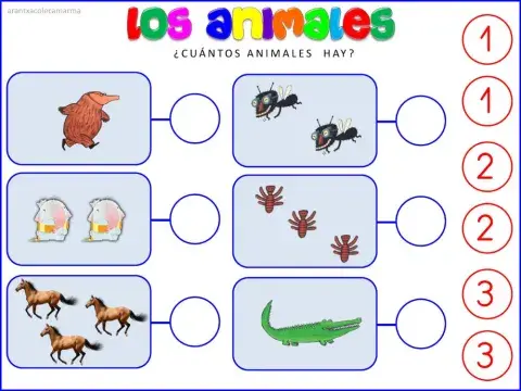 Cuenta cuántos animales hay