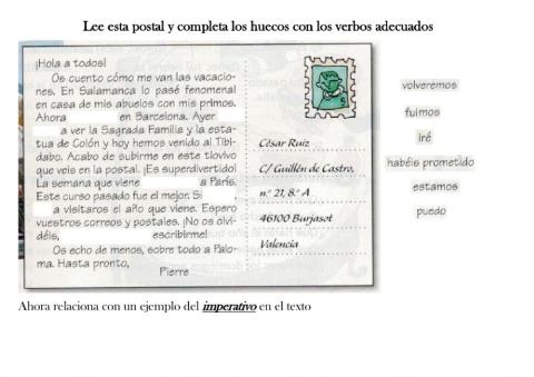 Carta postal de Pierre (Clave de sol 2 Unidad 15)